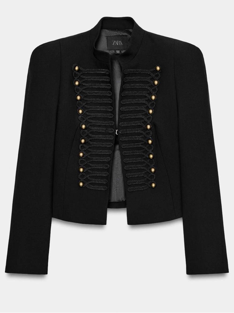 Zara fitted Napoleon blazer with shoulder pads